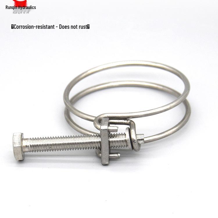 Thickened Stainless Steel Double Wire Hose Clamp for Rubber and Water Pipes