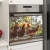 Rooster Dishwasher Sticker Home Background Landscaping Decorative Wall Sticker
