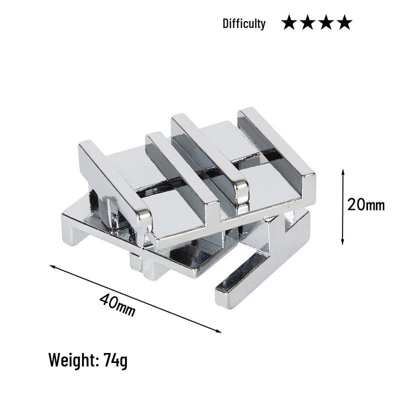 Intelligence Puzzle Zinc Alloy Disentanglement Rings - Unlock Nine Linked Rings Kongming Luban Lock Educational Toy