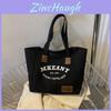 2023 Trendy Street Style Canvas Tote Bag For Women Large Casual Commuter Bag