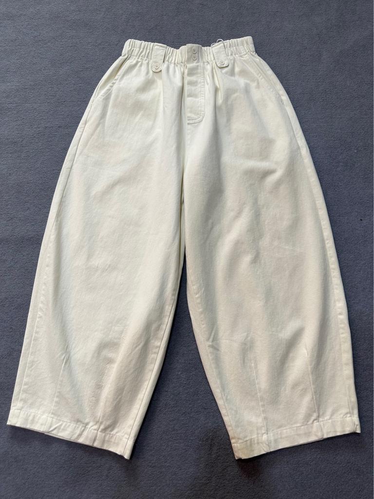 Johnature Pamut hárem nadrágok női őszi téli magas derekú rugalmas bő nadrágok széles szárú alkalmi zsebes nadrágok