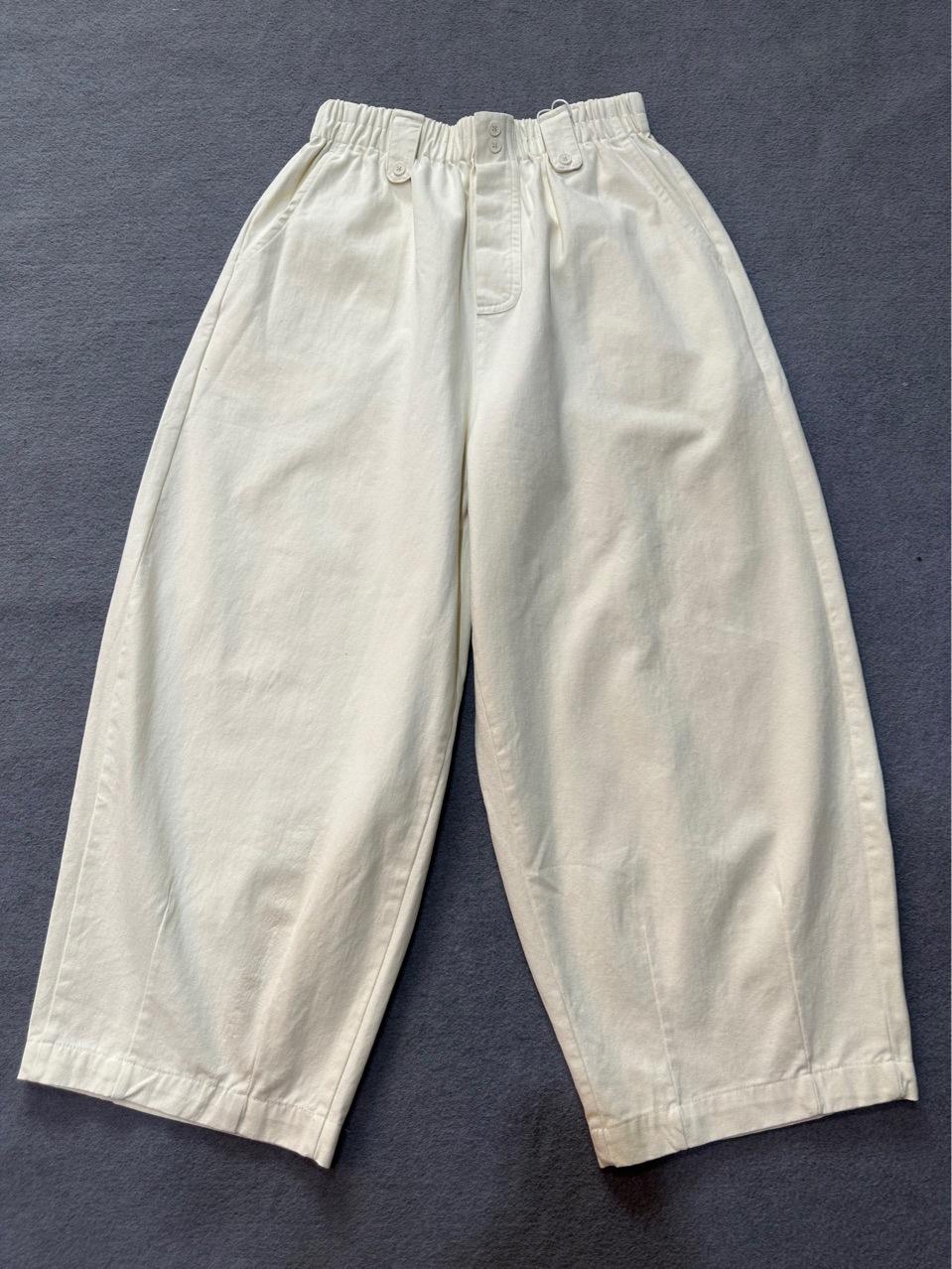 

Женские хлопковые шаровары Johnature, осенне-зимние эластичные свободные брюки с высокой талией, широкие повседневные брюки с карманами One Size бежевый