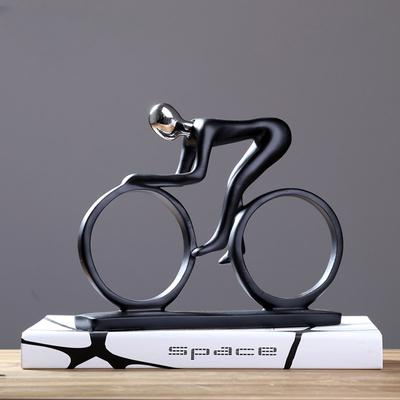 Moderne abstrakte Harz-Fahrradfahrer-Statue, Fahrradfahrer-Statue, Bike Racer Rider Figurine, Büro-Wohnzimmer-Dekor