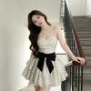 Miu, Miu Gas Wears a Polka Dot Suspender Dress for Women, Small Temperament, Advanced Sense, Waist a Word Tutu Skirt