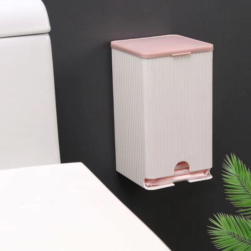 

Настінний контейнер для зберігання менструальних прокладок: Органайзер для ванної кімнати без свердління рожевий