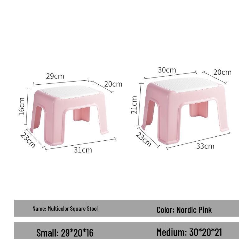Plastic Stool for Kitchen, Living Room, Bathroom, or Kids' Room - Versatile and Sturdy for Household Use
