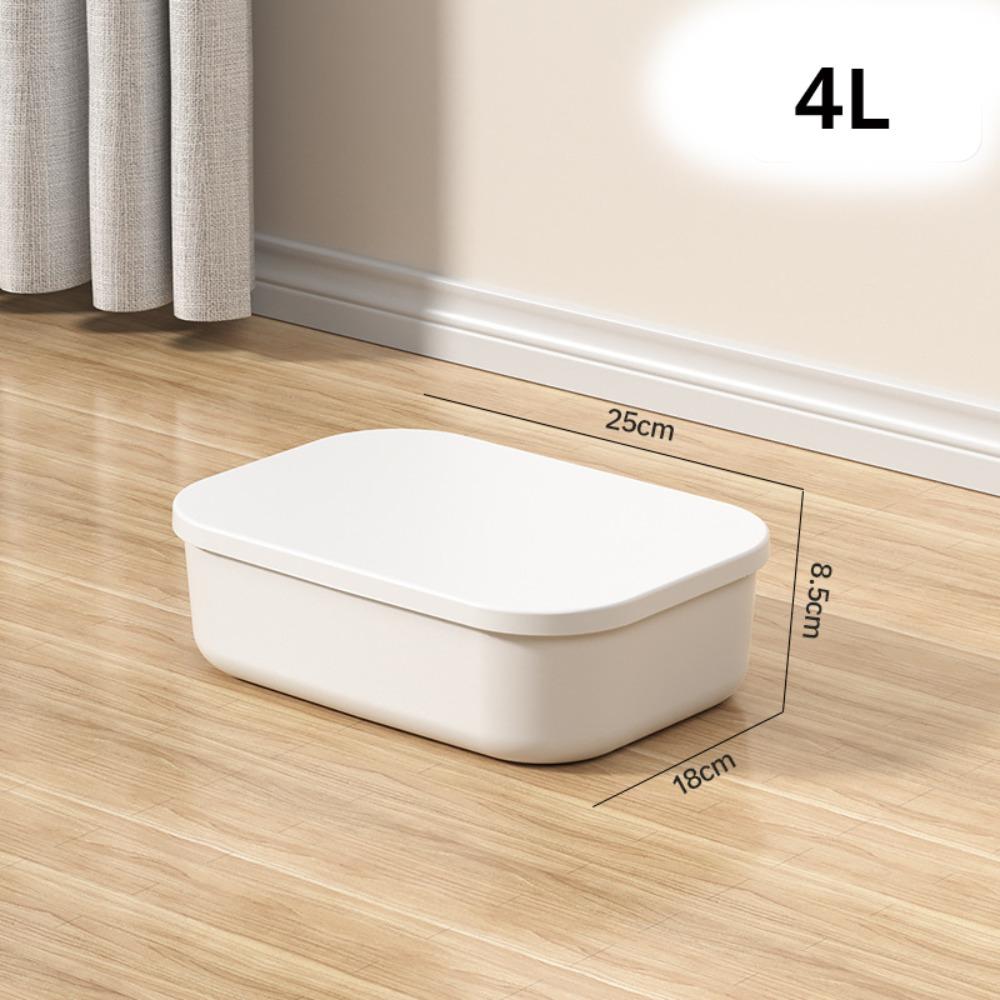 Neue stapelbare Aufbewahrungsbox mit Deckel, Kunststoff, Praktische Tisch-Organizer-Box, Solider Behälter für Zuhause, Schlafzimmer