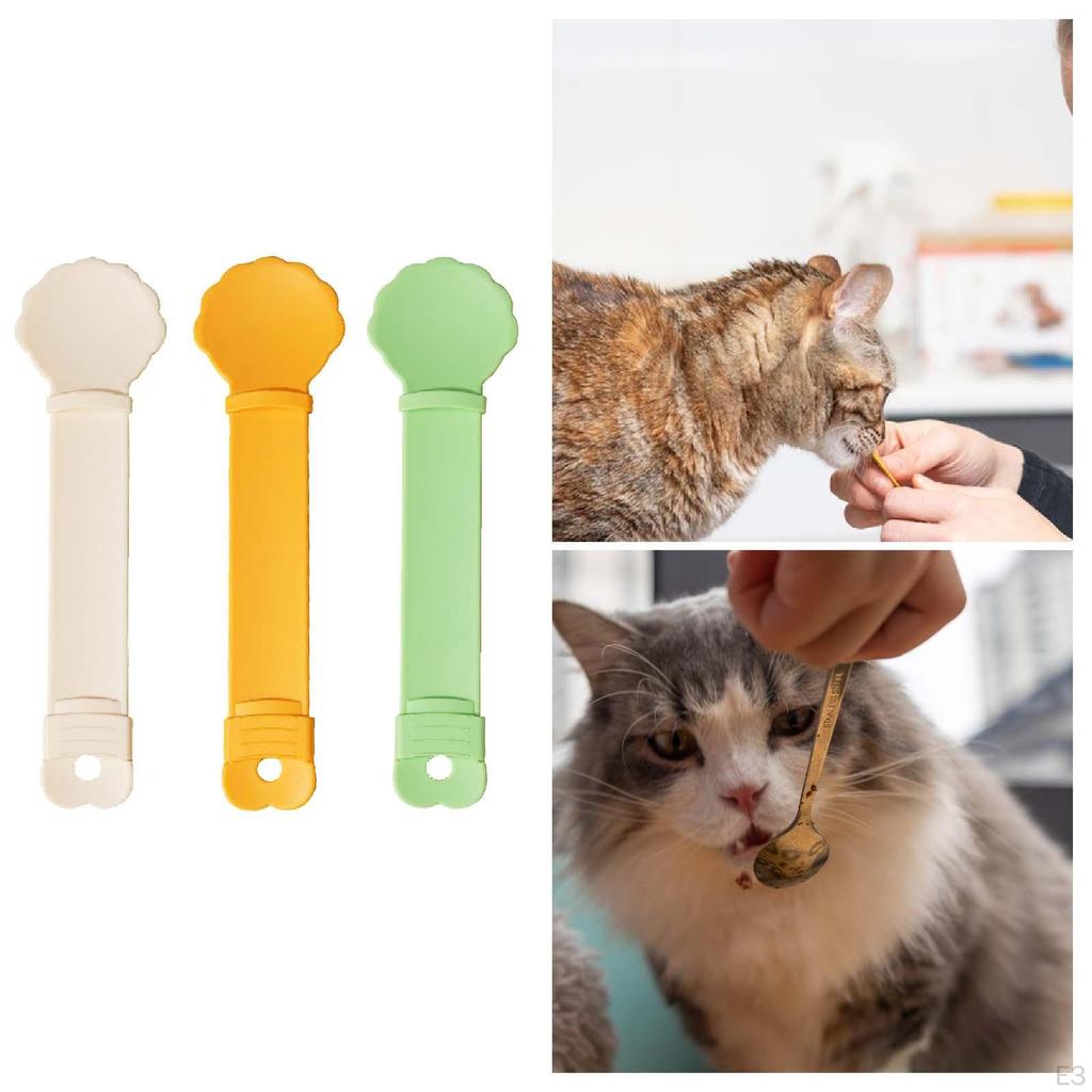 Cat Strip Squeeze Spoon Feeder Multifunctional Paw Shape Lightweight Treats Snack Feeding
