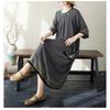 DIMANAF Nuevo 2026 Mujer Tallas Grandes Verano Playa Dama Estampado Vintage Vestido Largo Holgado Oversize Maxi Vestido de Sol Ropa
