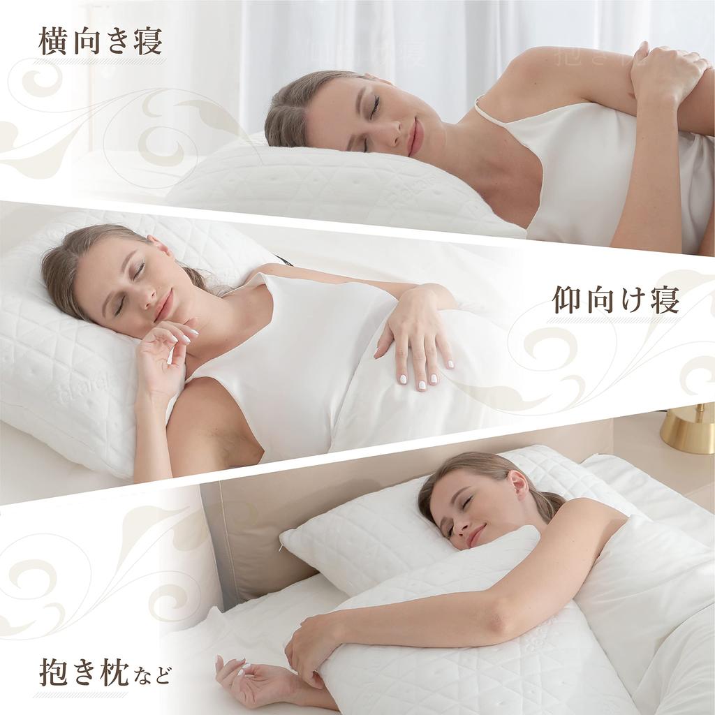 ReLarela Pillow, Luxury Hotel Pillow [Heavy-Duty Premium Specifications] Cover and Filling Set, 60x45cm, Adjustable Height, Memory Foam Pillow