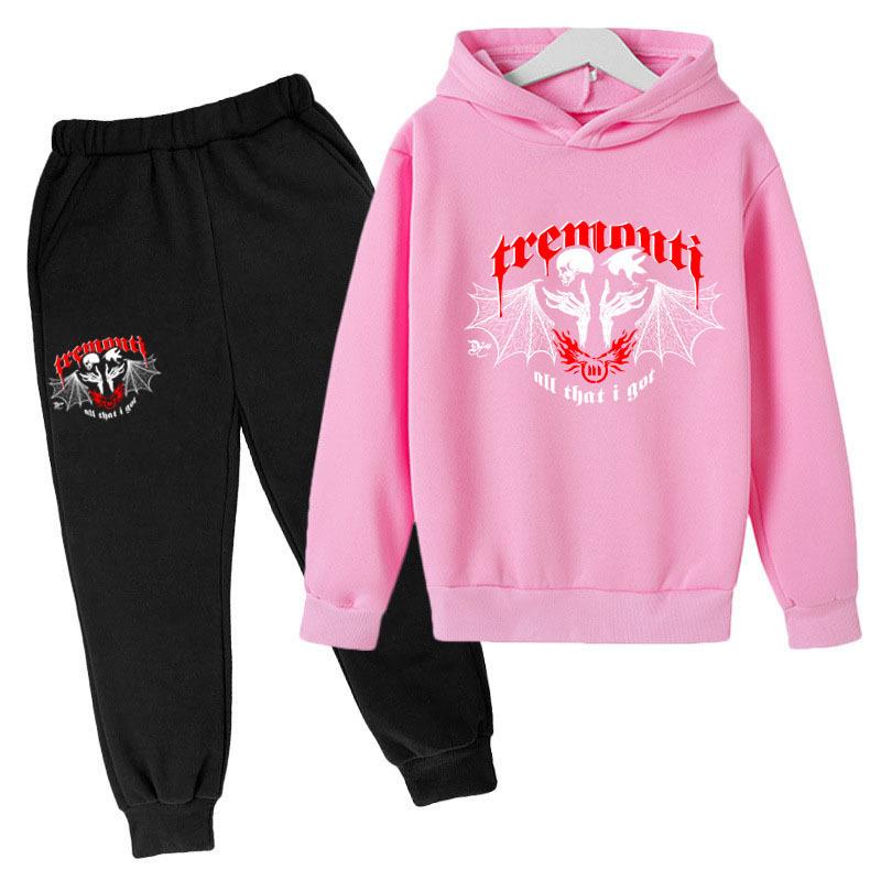 

Осень Зима Tremonti All That I Got Толстовки и спортивные штаны с принтом рок-группы Модный Повседневный Теплый Спортивный костюм с длинными рукавами Мужская спортивная одежда 3XL розовый