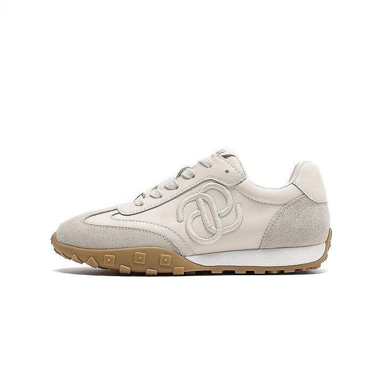 Embroidery casual sneakers spring platform white shoes women