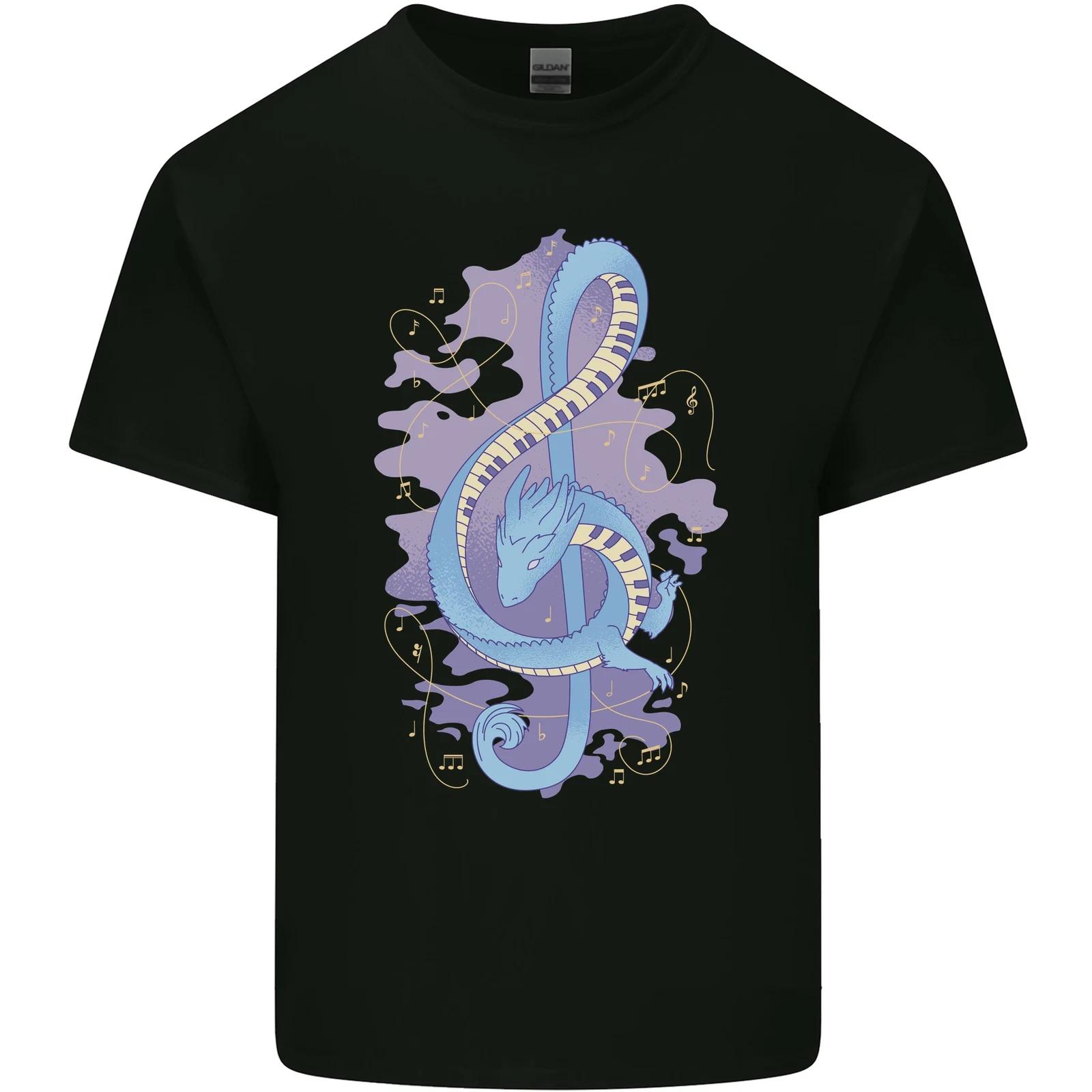 

Musical Keyboard Dragon Kids T-Shirt Childrens 2XL