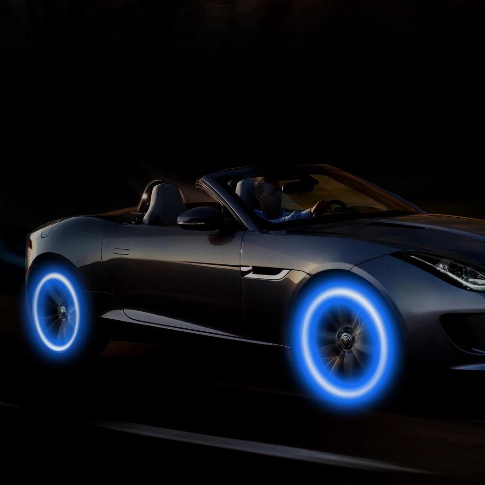 Motorcycle RGB Lights Wheel Hub Decorative Ambient Lamp LED Car Tire Valve Cap Bulb Dirt Pit Bike ATV Racing Vehicle Accessories