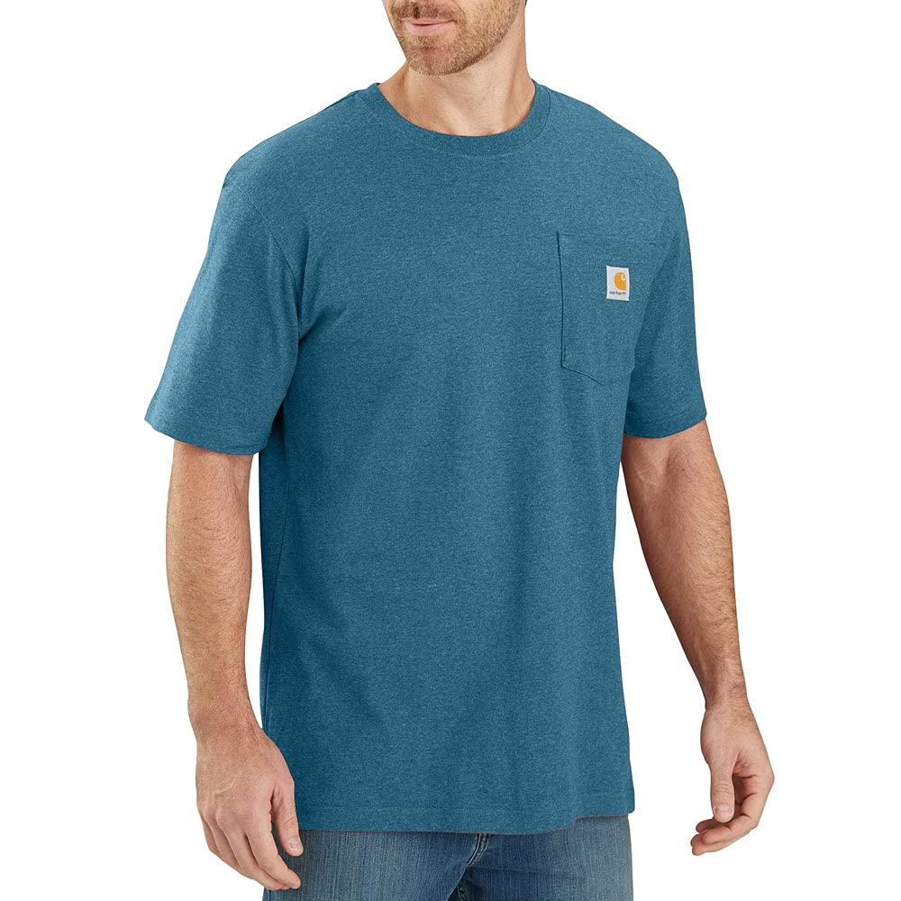 Carhartt Ocean Blue Small Men's Short-Sleeve, Heather,