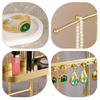 Jewelry Display Organizers Metal Wood Bathroom Storage Rack For Earrings Necklaces Bracelets Space Efficient