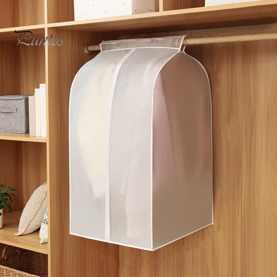 Îmbrăcăminte rezistentă la praf Husă supradimensionată Închidere cu fermoar Rochie translucidă Costum Capac de protecție pentru haină Geanta de depozitare agățată