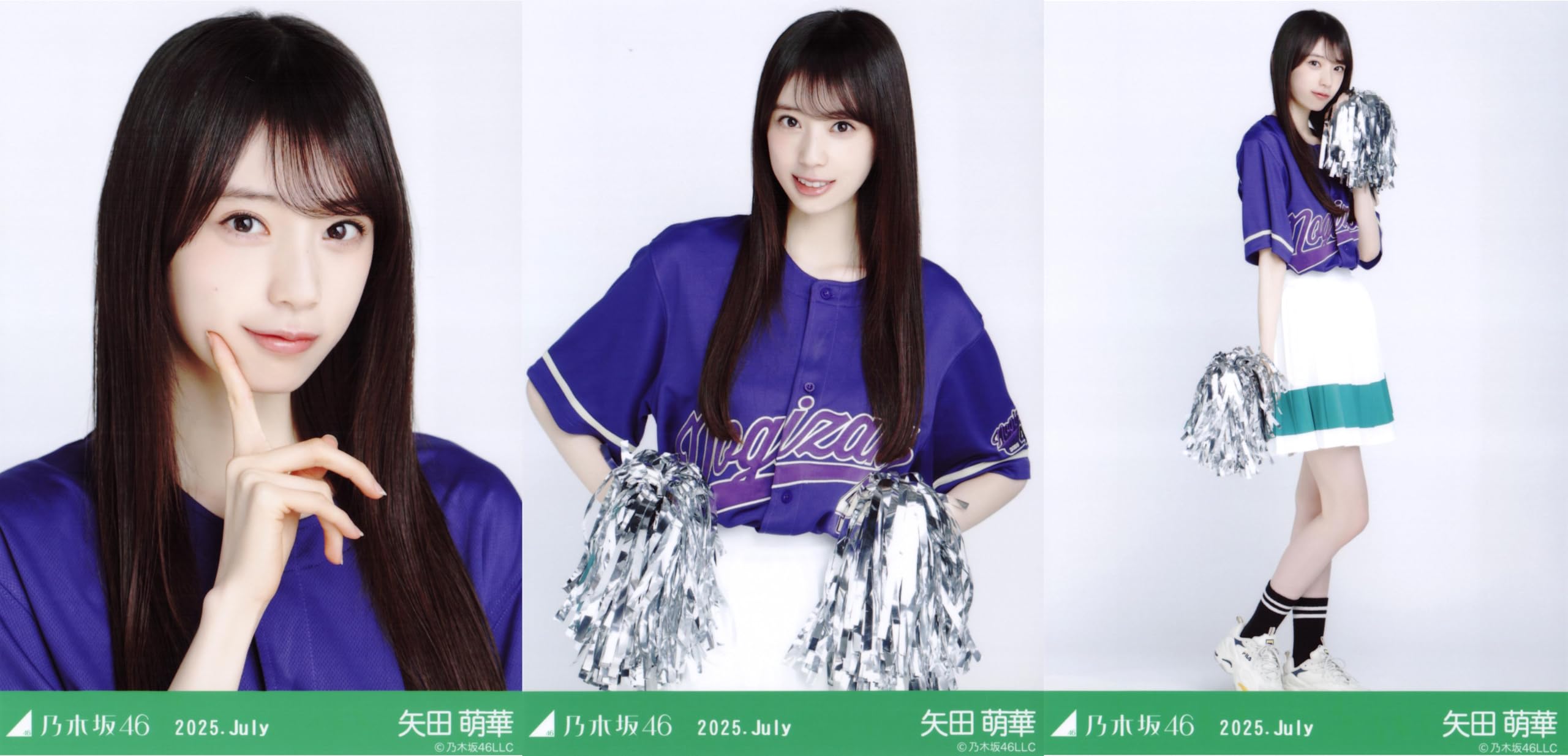 Фото Nogizaka46 Июль 2025 Бейсбольная футболка 2025 Моэка Яда