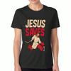 Jesus Portrait Women's Cotton T Shirt, Premium Cotton Print, LongLasting, Casual Fashion, Divine Savior Artwork Tee, Religious Inspired Apparel, Elega