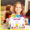 40 PCS Preschool Diploma, Certificate of Achievement in 2 Designs Colorful Certificate of Awards School Classroom Supplies for Kids Students