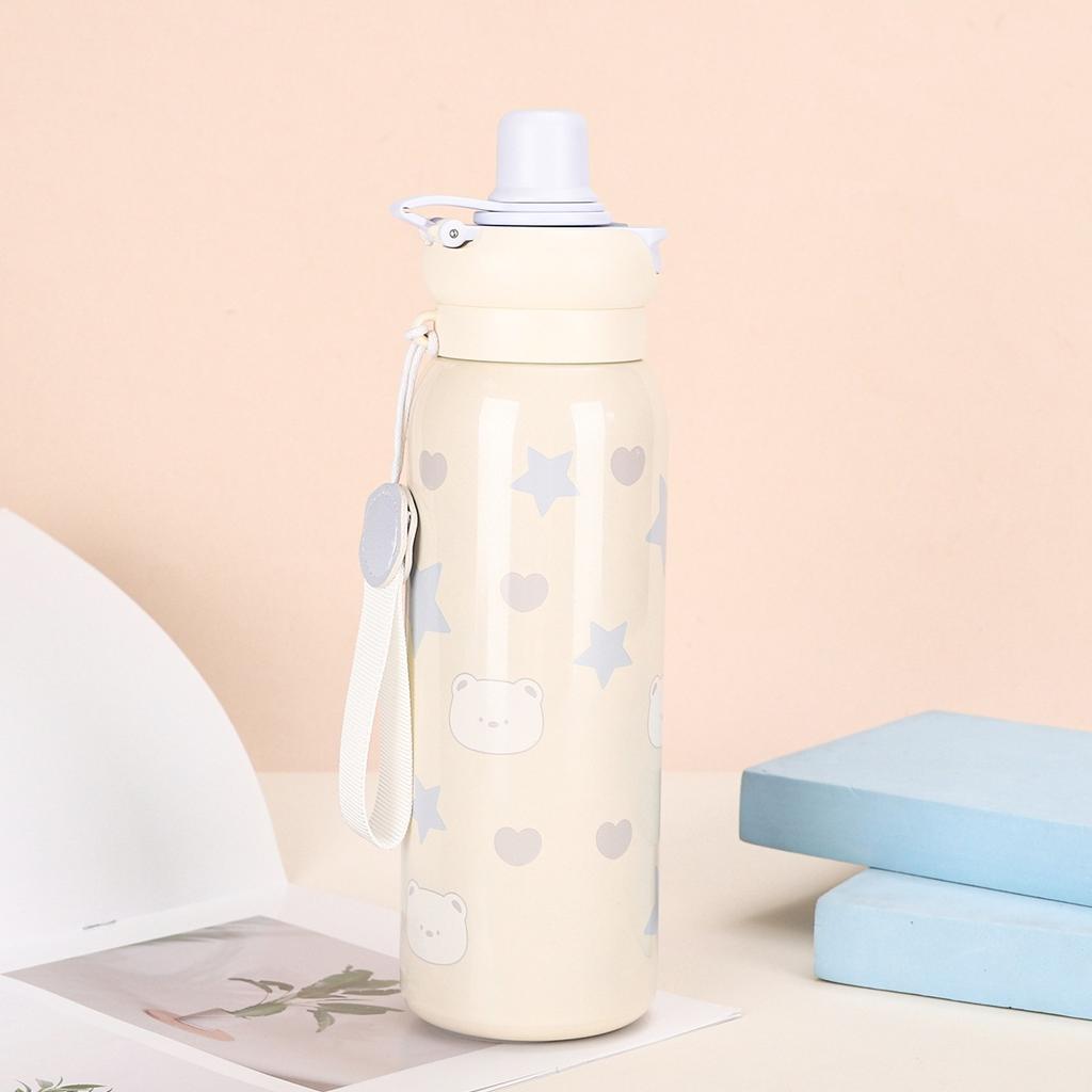 New Thermos Cup Girls Large Capacity High Appearance Level Straw Cup for Secondary School Special Double Drinking Pot