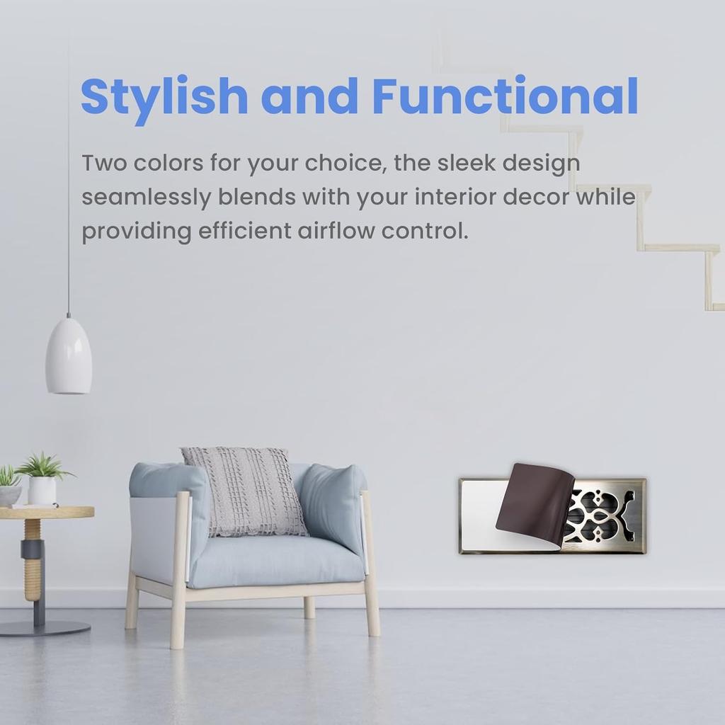 High Strength Magnetic Vent Cover for Home 3 Pack (4.84" x 10.83") for Floor, Wall and Ceiling Steel Registers, Home and RV - White