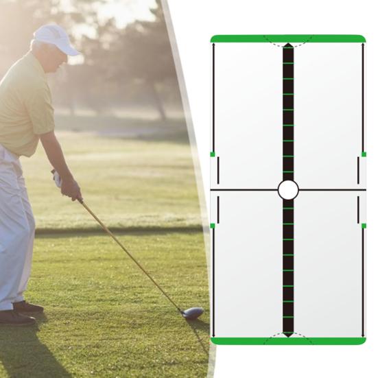 Alinierea oglinzii pentru punerea golfului Ajutor de antrenament pentru punerea în practică pentru consecvență Precizie Oglindă de antrenament pentru leagăn de golf cu sac de depozitare pentru antrenament în interior și în aer liber