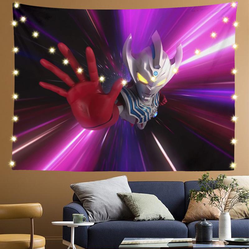 Ultraman Cartoon Wall Hanging for Children's Room Decoration Background Cloth