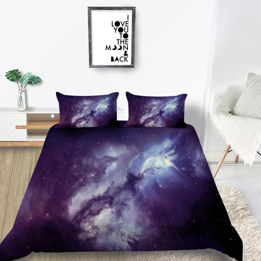 Domácí sada povlečení Cosmic Star Pattern Povlak na polštář Povlak na polštář Povlečení Set AU/EU/US v plné velikosti Domácí dekorace