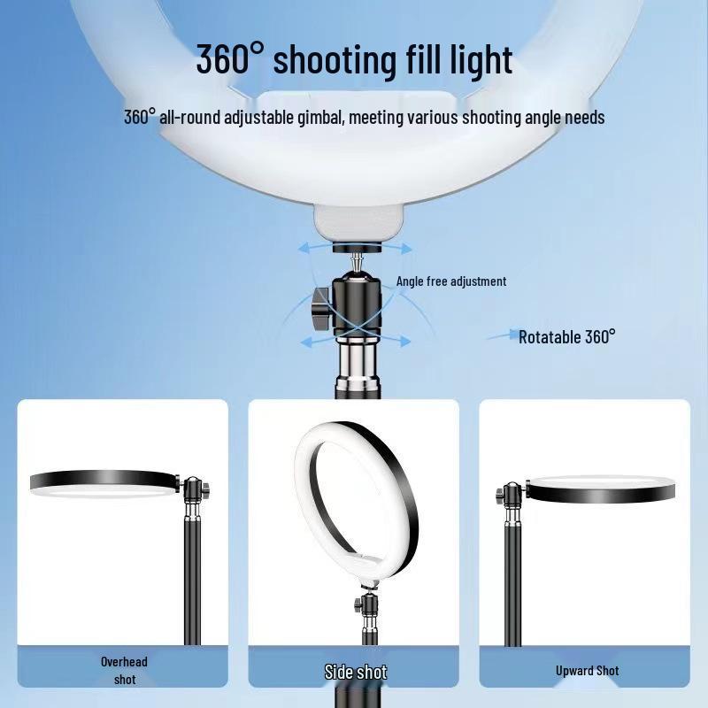 10-inch LED Ring Light with Foldable Tripod for Streaming & Beauty