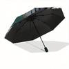 1pc Turquoise Dragon and Snow Tipped Tiger Soaring Through Clouds Automatic Opening and Closing Umbrella - Suitable for Various Occasions, Portab