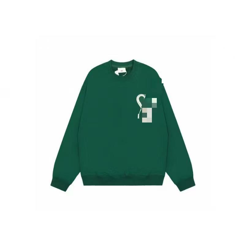 2024 Autumn Men s Heart Patch Embroidered Loose Cotton Hoodie 3XL