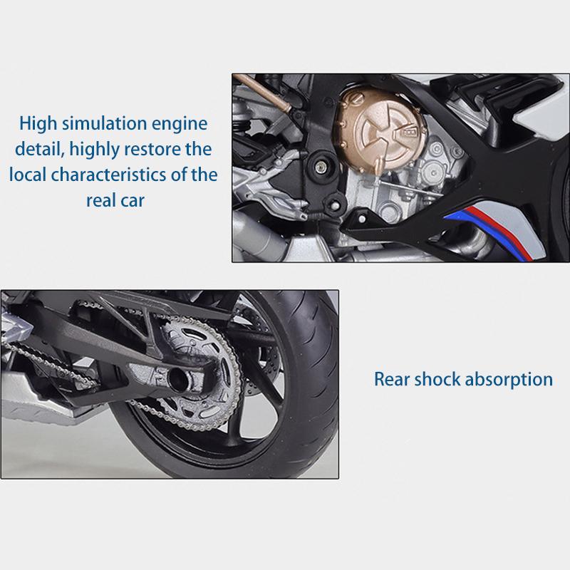 Welly BMW 2021 S1000RR Legierungs-Motorradmodell im Maßstab 1:12, Druckguss-Metallspielzeugfahrzeuge, Motorradmodell, hohe Simulationskollektion, Geschenke für Kinder