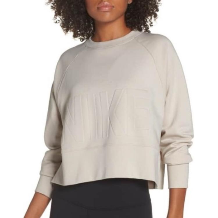 Nike TOP VERSA Sweatshirt Women's Ochre Sand/White CD8794-008
