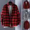 Men Autumn Shirt Lapel Turn-down Collar Long Sleeves Breathable Korean Style Sunscreen Casual Contrast Colors Men Tops Men Clothes