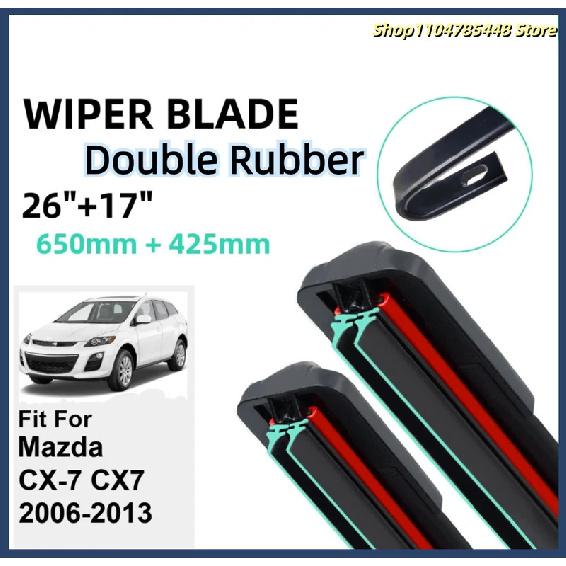 Double Rubber Car Wiper Blades for Mazda CX-7 CX7 2006-2013 Front Windscreen Windshield Rubber Car Accessories 2011 2012 2013
