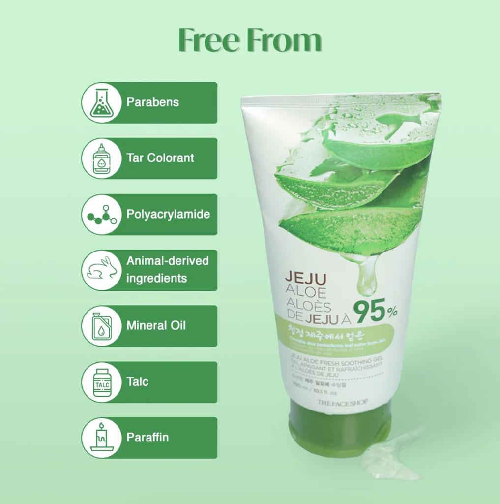 THE FACE SHOP Gel Apaisant à l'Aloe Vera Frais de Jeju (300ml)