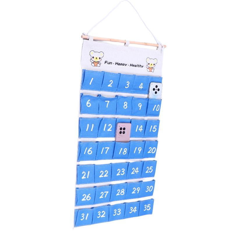 Wiszący organizer z 25/30/35 kieszeniami z numerowanymi etykietami do schludnego i precyzyjnego przechowywania