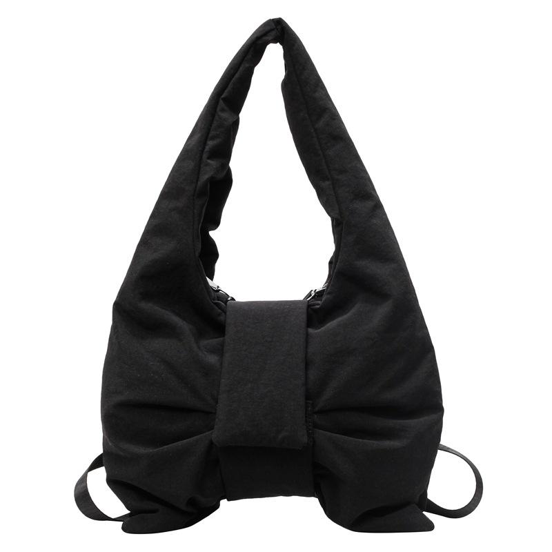 Women's bag 25 new personalized versatile bow nylon women's underarm bag shoulder messenger bag tote bag women