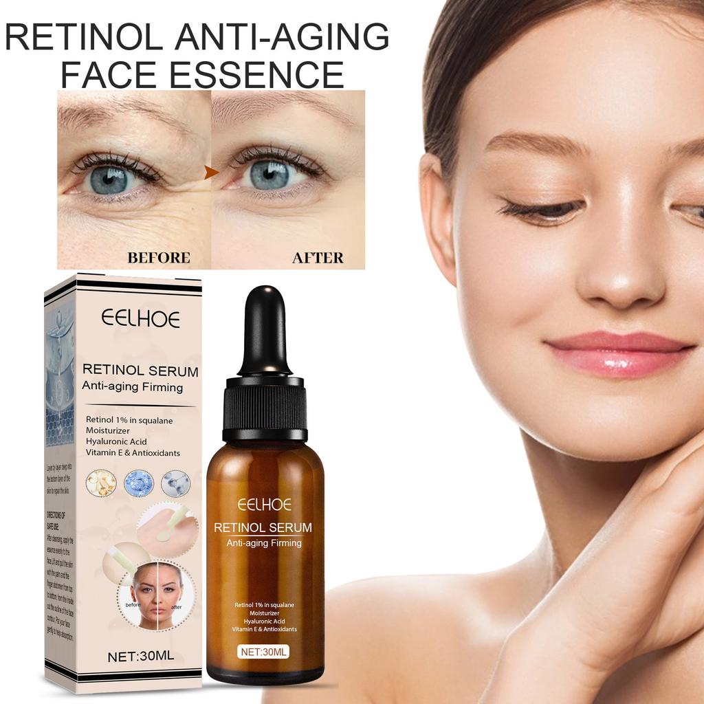 EELHOE Retinol Face Serum Gentle Moisturizing Hydrating Pore Diminishing Facial Serum