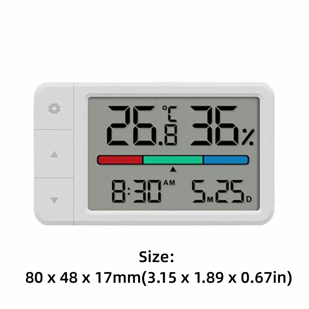Mini Thermometer Hygrometer Messgerät Digital Intelligent Feuchtigkeitsmesser Temperatur Monitor Datum Uhrzeit Wetterstation Sensor Zuhause