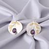 Amethyst Gemstone 925 Sterling Silver Jewelry Handmade Women Gift Earrings 1.73" EE-176-18