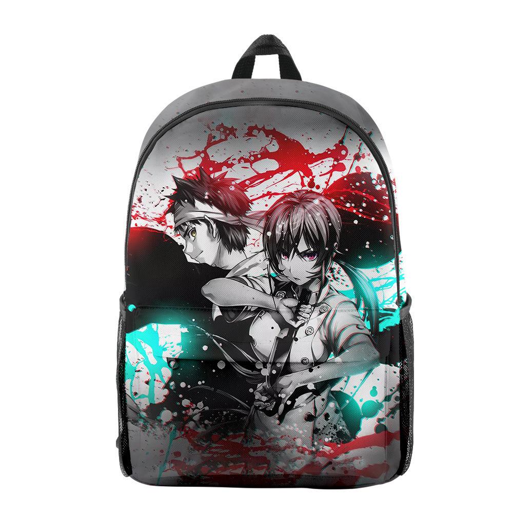 Classic Food Wars Shokugeki No Soma pupil Bookbag Notebook Backpacks 3D Print Oxford Waterproof Boys/Girls Travel Backpacks
