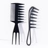 2-teiliges Kammset, antistatischer doppelseitiger Kamm mit Griff, Haarkamm, professionelles Haarstyling-Werkzeug für den Salon