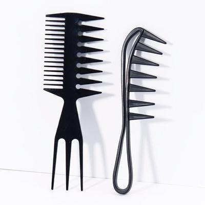 2pcs Comb Set, Anti-static Double-sided Comb Tail Handle Comb, Hair Comb, Salon Professional Hair Styling Tool