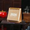 2025-2025 Simple Solid Color Mini Desktop Paper Calendar Dual Daily Scheduler Table Planner Yearly Agenda Organizer