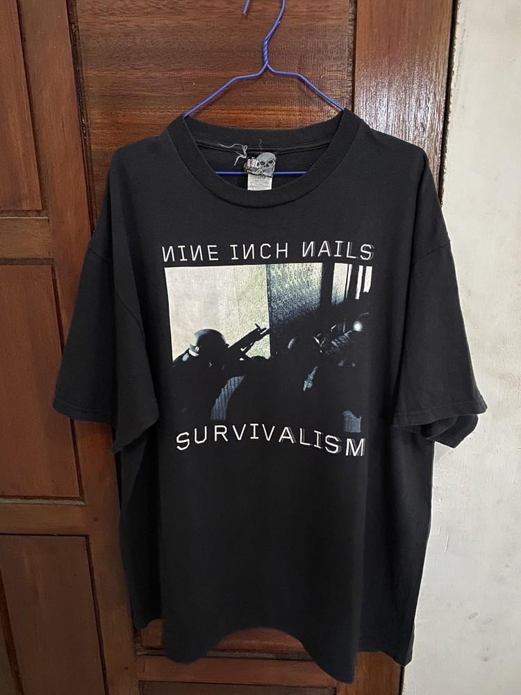 Nine Inch Nails Survivalism Album 2007 Band Black Unisex Tshirt S-5XL KH12719 Unisex T-Shirt L