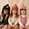 Solid Color Baby Ear Protection Cap Faux Lamb Fleece Lining Toddler Kids Cap  For Boys And Girls