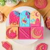 EID Mubarak Fondant Cookie Cutter Stamp Acrylic Embossed Mold Moon Star Church Biscuit Cutter Ramadan Islamic Muslim Cake Decors