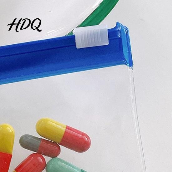Small Essentials Organizer Slide Lock Medicine Bags Compact Travel Pill Pouch Set Container for Office Reusable EVA Waterproof Storage Bag
